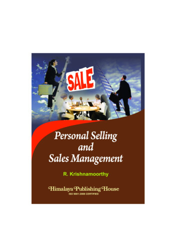 2 Personal Selling And Sales Management - Himpub 