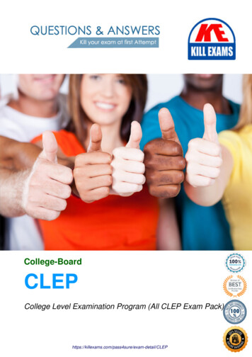CLEP Exam Dumps And Actual Questions - Killexams