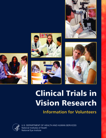 Clinical Trials In Vision Research - National Eye Institute