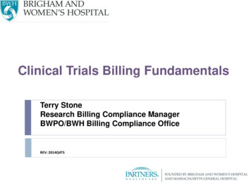 Clinical Trials Billing Fundamentals - Brigham And Women's Hospital