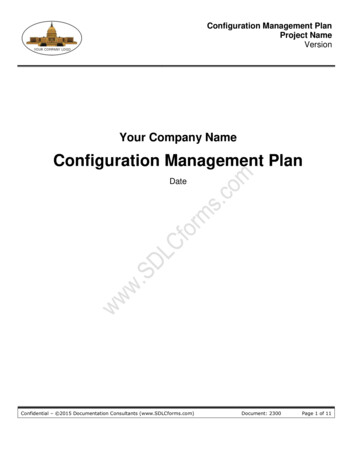 Configuration Management Plan - SDLCforms