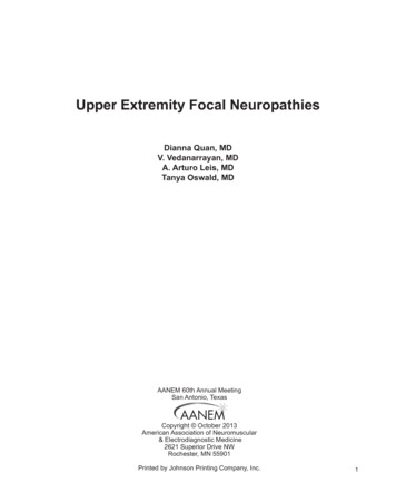 Upper Extremity Focal Neuropathies - Aanem 