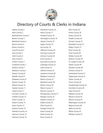 Directory Of Courts & Clerks In Indiana