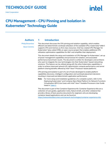 CPU Management - CPU Pinning And Isolation In Kubernetes* Technology Guide