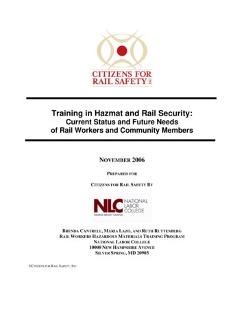 Training In Hazmat And Rail Security - NLC