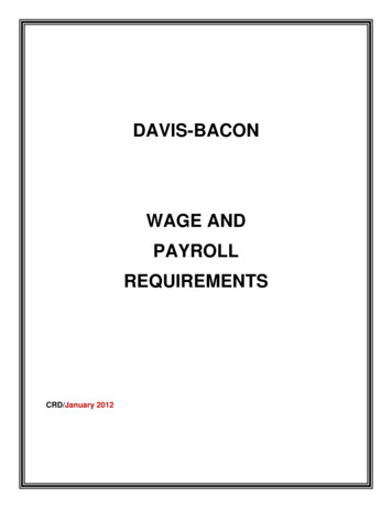 DAVIS-BACON WAGE AND PAYROLL REQUIREMENTS - North Dakota