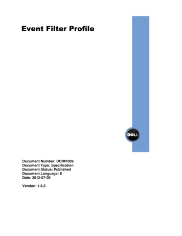 Dell Event Filter Profile