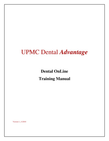 UPMC Dental Advantage - UPMC Health Plan