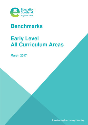 Benchmarks Early Level All Curriculum Areas - Education Scotland