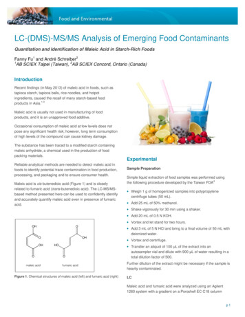 LC-(DMS)-MS/MS Analysis Of Emerging Food Contaminants - SCIEX