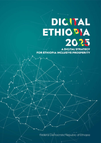 Digital Ethiopia 2025 -a Strategy For Ethiopia Inclusive Prosperity