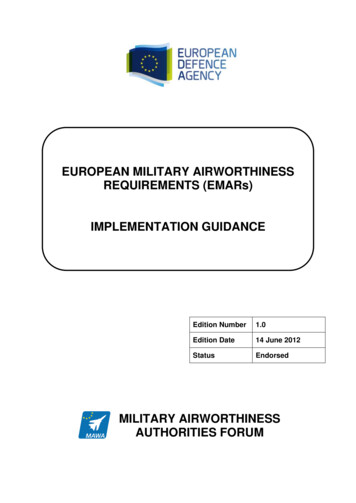 EUROPEAN MILITARY AIRWORTHINESS - European Defence Agency