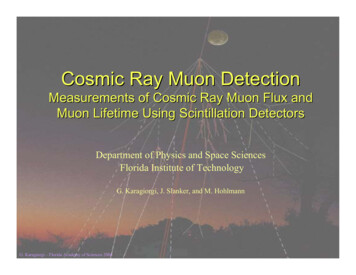 Measurements Of Cosmic Ray Muon Flux And Muon Lifetime . - Florida Tech