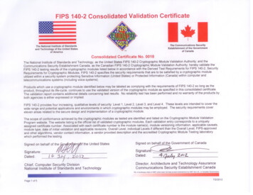 FIPS 140-2 Validation Certificate No. 0018 - NIST