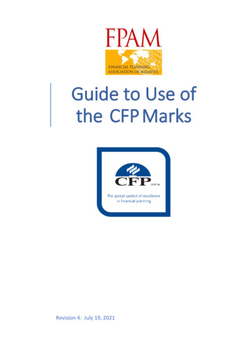 Guide To Use Of The CFP Marks