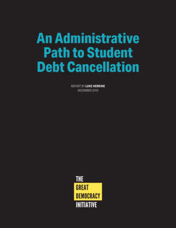 An Administrative Path To Student Debt Cancellation
