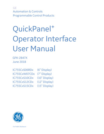 QuickPanel Operator Interface User Manual - Logic Control