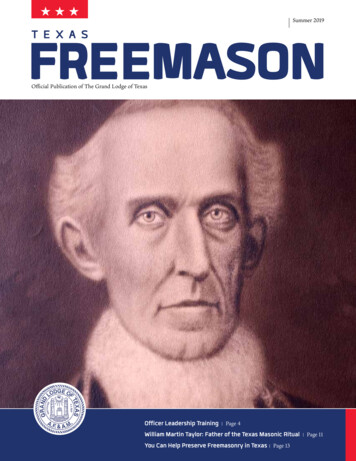 FREEMASON - Grand Lodge Of Texas