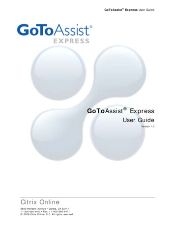 GoToAssist Express User Guide - GoToAssist GoToAssist