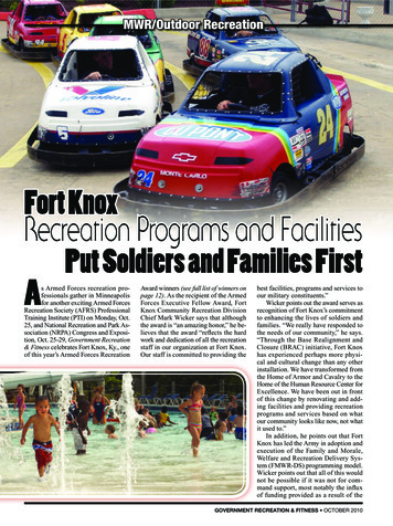Fort Knox Recreation Programs And Facilities Put Soldiers And Families .