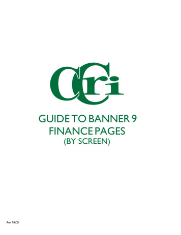 Guide To Banner Finance Forms - Ccri.edu