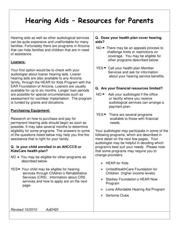 Hearing Aids Resources For Parents