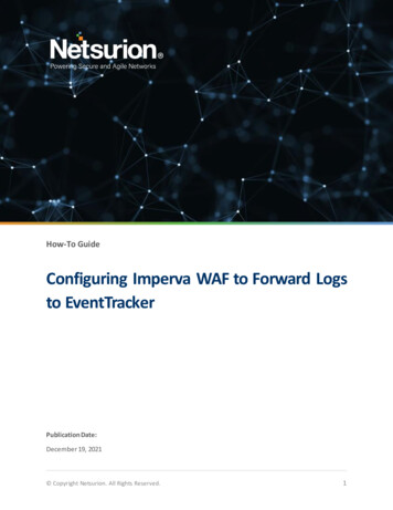 Configuring Imperva WAF To Forward Logs To EventTracker - Netsurion