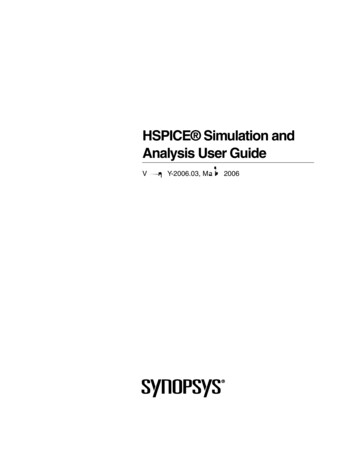HSPICE Simulation And Analysis User Guide - Rudraj