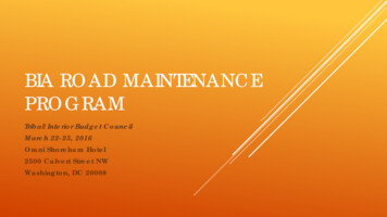 Bia Road Maintenance Program