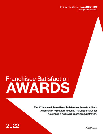 Franchisee Satisfaction - FBR: Improve Franchise Performance