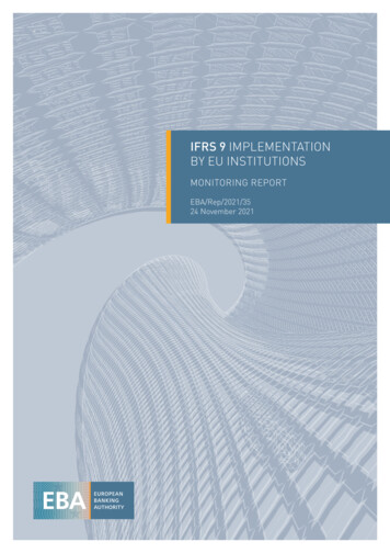Ifrs 9 Implementation By Eu Institutions