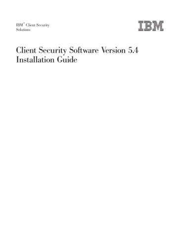 IBM Client Security Solutions: Client Security Software Version 5.4 .