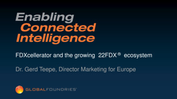 FDXcellerator And The Growing 22FDX Ecosystem Dr. Gerd Teepe, Director .