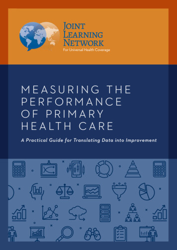Measuring The Performance Of Primary Health Care