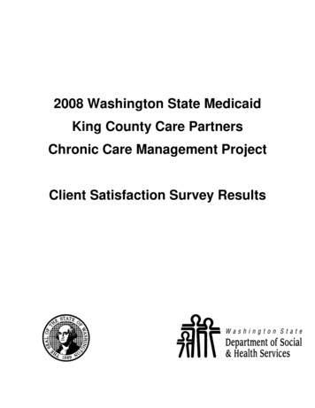 King County Care Partners Client Satisfaction Survey Results