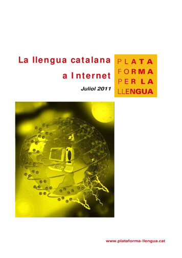 La Llengua Catalana A Internet DEF 2 - Plataforma Per La Llengua