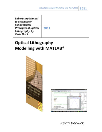 Optical Lithography Modelling With MATLAB 