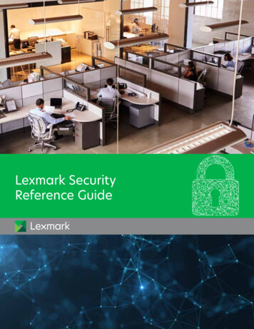 Lexmark Security Reference Guide - Datamax Arkansas