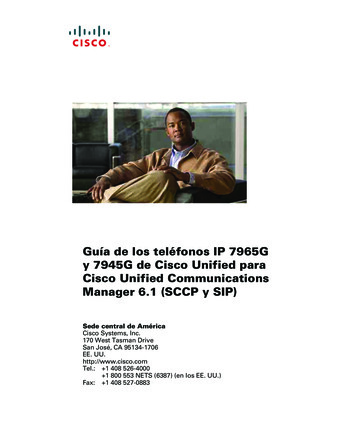 Guía Y Referencia Rápida De Los Teléfonos IP 7965G Y 7945G De Cisco .