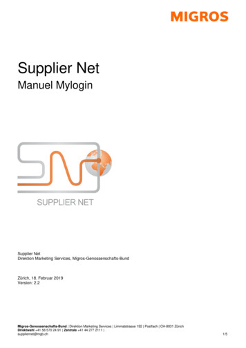 Supplier Net - Migros