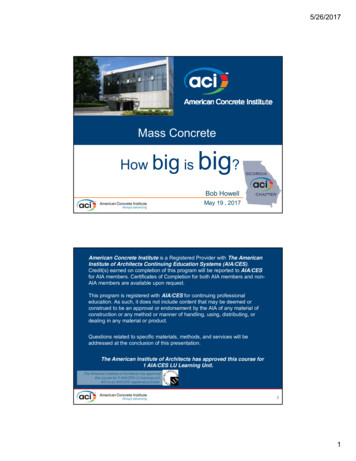 Mass Concrete How Big - Aci-ga 