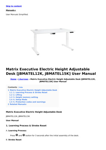 Matrix Executive Electric Height Adjustable Desk [JBMATEL12K .