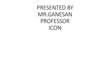 Presented By Mr.ganesan Professor Icon