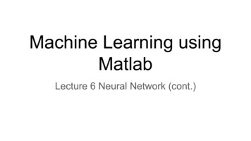 Machine Learning Using Matlab - Uni-konstanz.de