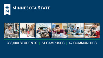 333,000 STUDENTS 54 CAMPUSES 47 COMMUNITIES - Minnesota Senate
