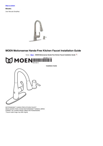 MOEN Motionsense Hands-Free Kitchen Faucet Installation Guide - Manuals 
