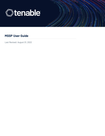 MSSP User Guide - Tenable