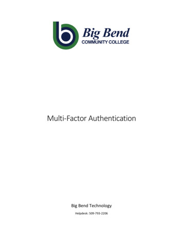 Multi-factor Authentication - Big Bend Community College