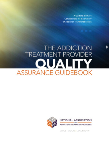 The Addiction Treatment Provider Assurance Guidebook Quality