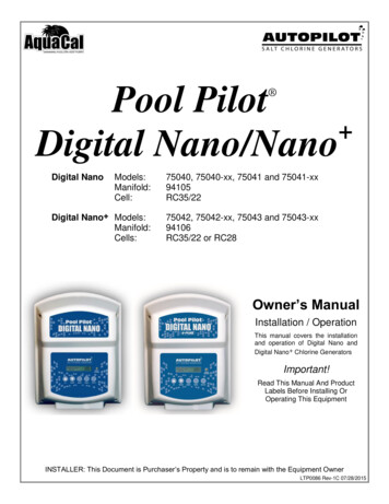 Pool Pilot Digital Nano/Nano - AutoPilot Website